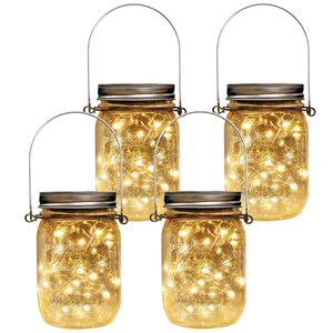 Solar Light: Solar Mason Jar LED Seed Light Warm White
