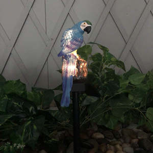 Outdoor Garden Parrot Bird Solar LED Decor Light-Blue