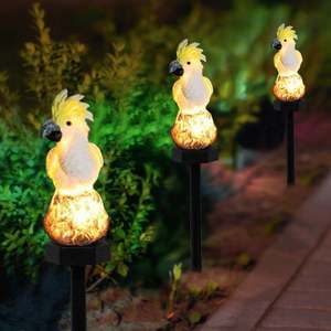 Outdoor Garden Parrot Bird Solar LED Decor Light-Yellow