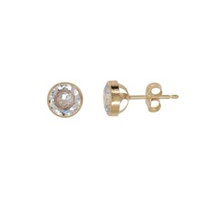 Products: 9ct Yellow Gold Round Cubic Zirconia Earrings