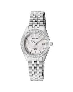 Citizen Ladies Silver Watch with Stones