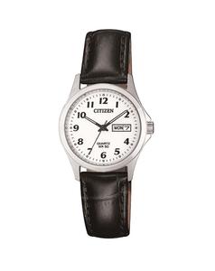Products: Citizen Ladies Silver Leather Strap Watch