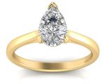 Products: Gold Lab Diamond Pear Solitaire Ring