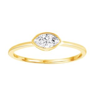 9ct Gold Lab Diamond Marquise Solitaire