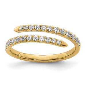 9ct Gold Lab Diamond Spiral Ring