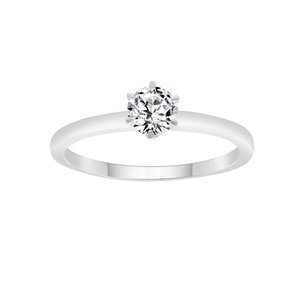 Products: 9ct White Gold Lab Diamond Solitaire Ring 0.5ct