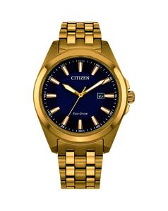 Products: Citizen Gents Gold Analogue Blue Face 100m