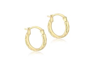 9ct 10mm Hoop Earrings