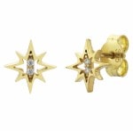 9ct YG Star Studs