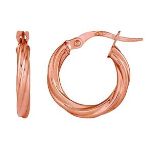 Products: 9ct rg 10mm twist hoop earrings