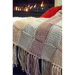Countrywide Yarns: Quick 'N' Easy Cosy Lambswool Throw Super Bulky Knitting Pattern