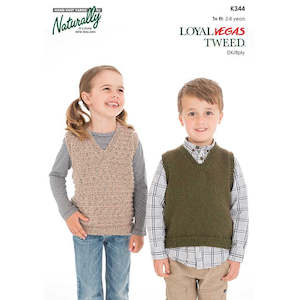 Knitting Patterns: K344 Child's Vest DK Knitting Pattern (2 -8 years)