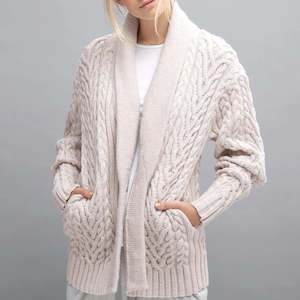 709 O'Hara Aran Cardigan 8ply DK Pattern