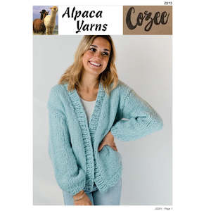 2913 Casual Cardigan Jacket Knitting Pattern