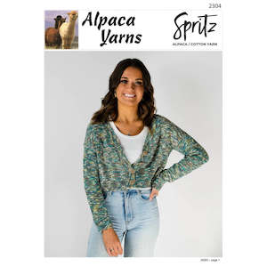 2304 Easy Cardigan Knitting Pattern in Spritz DK