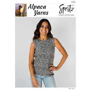 2305 Throw Over Top Knitting Pattern in Spritz DK