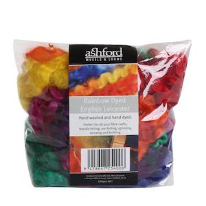 Fibre Felting: Ashford Rainbow Dyed English Leicester Luxury Fibre colour packs