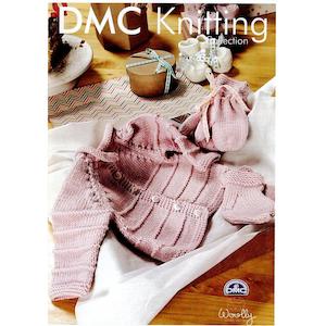 Dmc: DMC Baby Cardigan, Mittens and Bootees DK Knitting Pattern