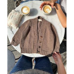 Eva Cardigan Junior Knitting Pattern by PetiteKnit