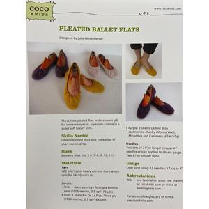 Pleated Ballet Flats Knitting Pattern by Cocoknits