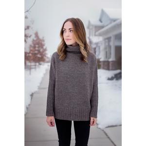 Clearance Patterns: Cottonwood Turtleneck Sweater Knitting Pattern