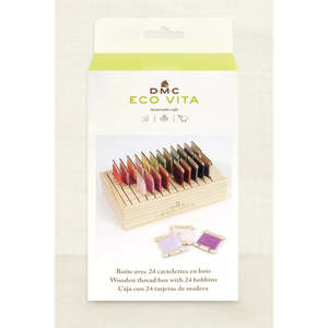 Dmc: Eco Vita Wooden Thread Box with 24 Bobbins
