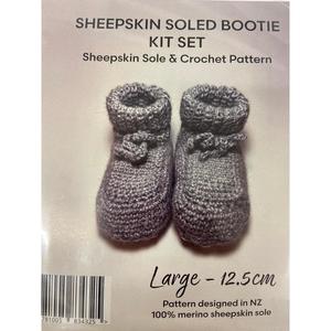 Alpaca Yarns: Sheepskin Soled Bootie Crochet Kit Sets
