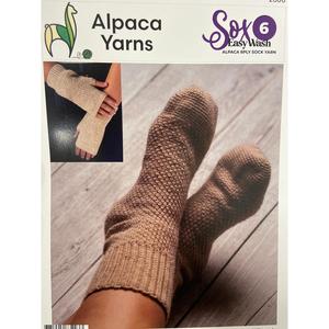 Alpaca Yarns: 2808 Sox 6ply Simple Socks and Handwarmers Crochet Pattern