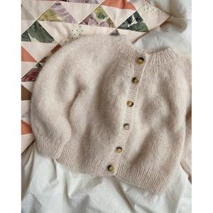 Novice Cardigan Mini Knitting Pattern Mohair Edition by PetiteKnit