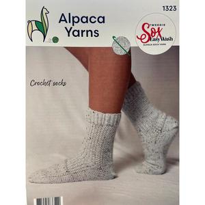 Alpaca Yarns: 1323 Tweedie Sox Easy Wash 4ply Crochet Pattern