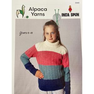 2640 Stripe Raglan Sweater Knitting Pattern