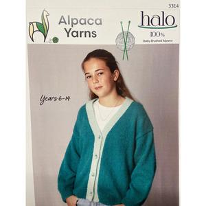 3314 Contrast Band Cardigan Knitting Pattern