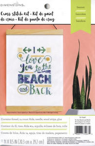 Dimensions To the Beach and Back counted cross-stitch Kit with 14-count aida, ne&hellip;