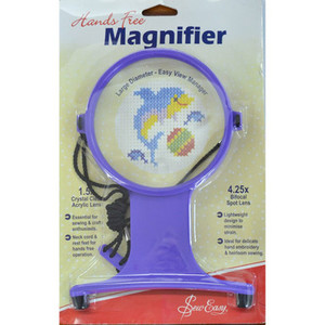 HA988 - Hands Free Magnifier with neck cord and stand - 1.9x and 3.8x lens - without light
