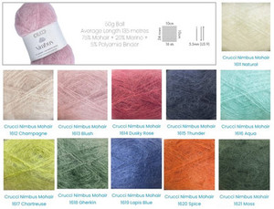 Nimbus 12ply NZ Mohair & Merino Blend - 50 grams / 135 metres