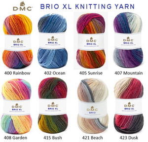 DMC Brio XL 14ply colour effect yarn - 100 grams / 155 metres - 20% Wool 80% Acrylic
