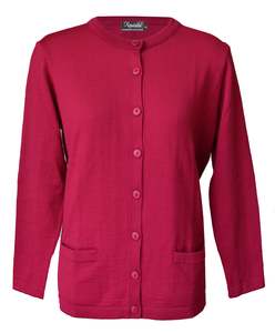 Womens Jackets: Merino Basic Button-Up Cardigan