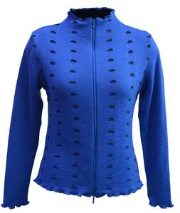 Womens Jackets: Eyelash detail Jacket