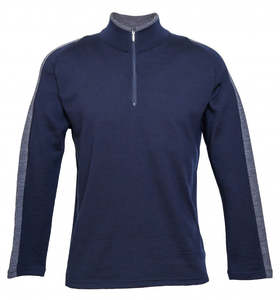 Mens Merino Contrast Stripe Jumper