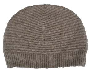 Angora Fleece Stripe Beanie