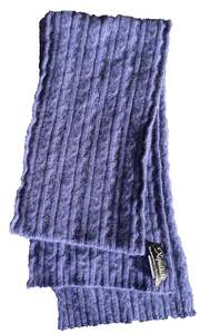 Angora: Angora Cable Ribbed Scarf