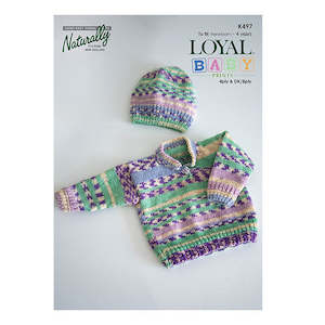 Hats: K497 Sweater & Hat in 4ply & 8ply/DK