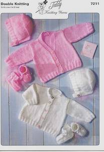 Booties: 7211 Cardigans, Bonnet & Bootees