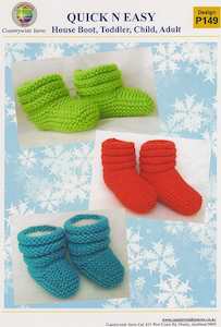 Booties: P149 House Boot, Toddler, Child, Adult