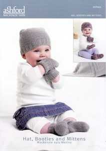 AYP084 Hat, Booties & Mittens