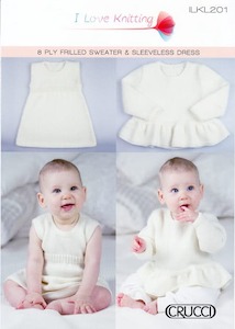 Dresses: 0201 Frilled Sweater & Sleeveless Dress