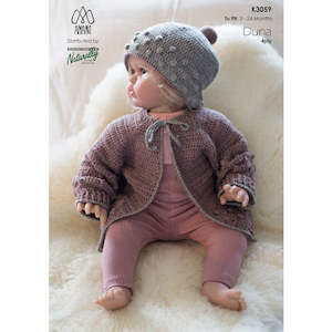 Patterns Crochet: K3059 Crochet Jacket & Beanie for Babies