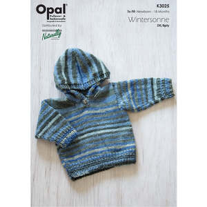 Patterns Baby 8ply: K3025 Hooded Sweater