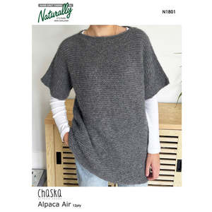 N1801 Garter Stitch T Shaped Pullover