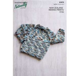 K3070 Top Down Raglan Jumper in Print
